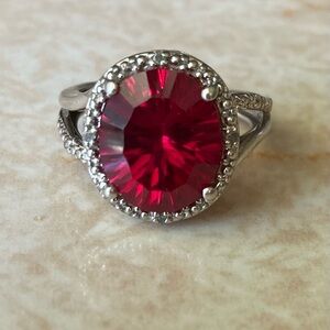 Red Sapphire ring